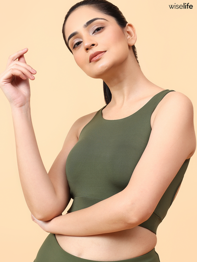 Wise Active Wings Bra (Olive green)