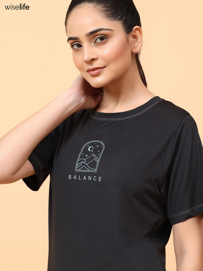 Purpose Printed Active T-shirt (Black)