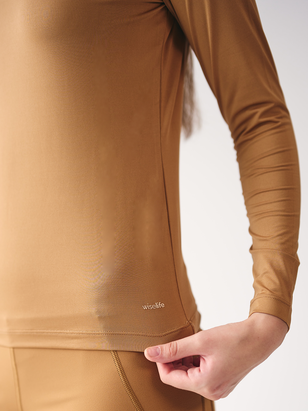 Wise Full Sleeve Yoga Top (Brown)