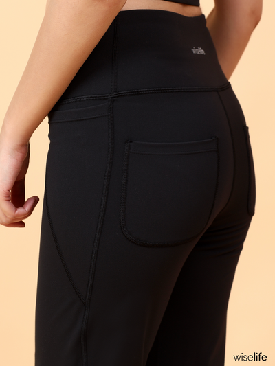 Wise Active Flare Pants (Black)