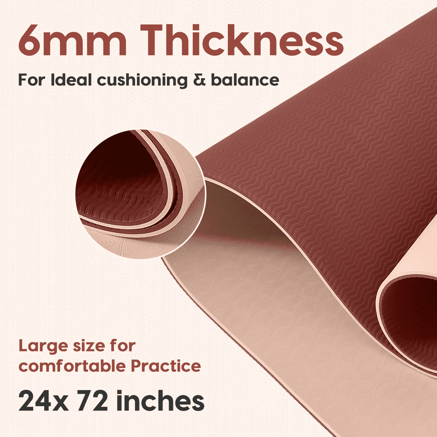 Wiselife yoga mat , dual layer yoga mat , yoga mat for women , yoga mat for men , yoga mat for women 6mm  , yoga mat for women 10mm thickness ,   yoga mat for women 10mm + thickness , yoga mat , mats
