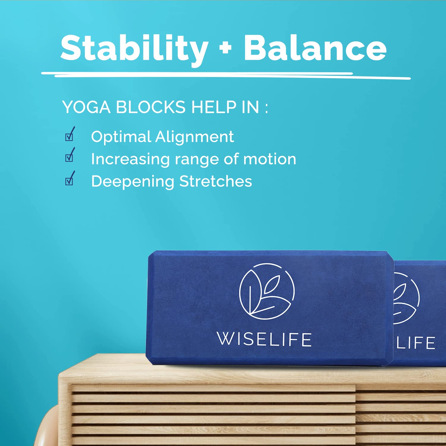 Yoga Block, 4x6x9 inch (Blue)  Yoga block, Gym workouts, Yoga
