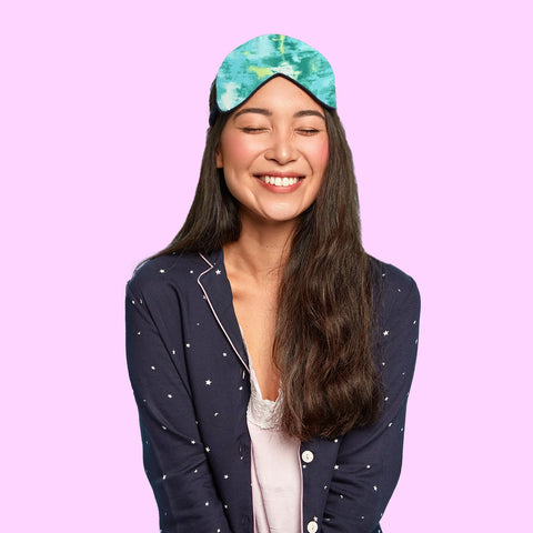 Printed Mulberry Silk Eye Mask