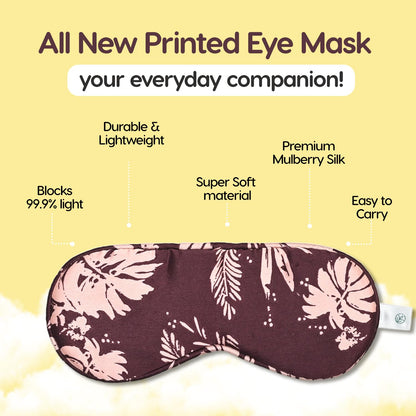 Printed Mulberry Silk Eye Mask