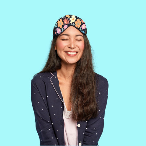 Printed Mulberry Silk Eye Mask