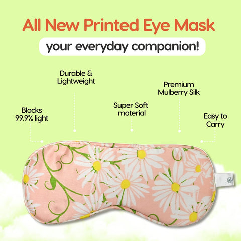 Printed Mulberry Silk Eye Mask