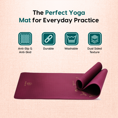 Purpose Printed Yoga Mat - Sun Salutation (6MM)