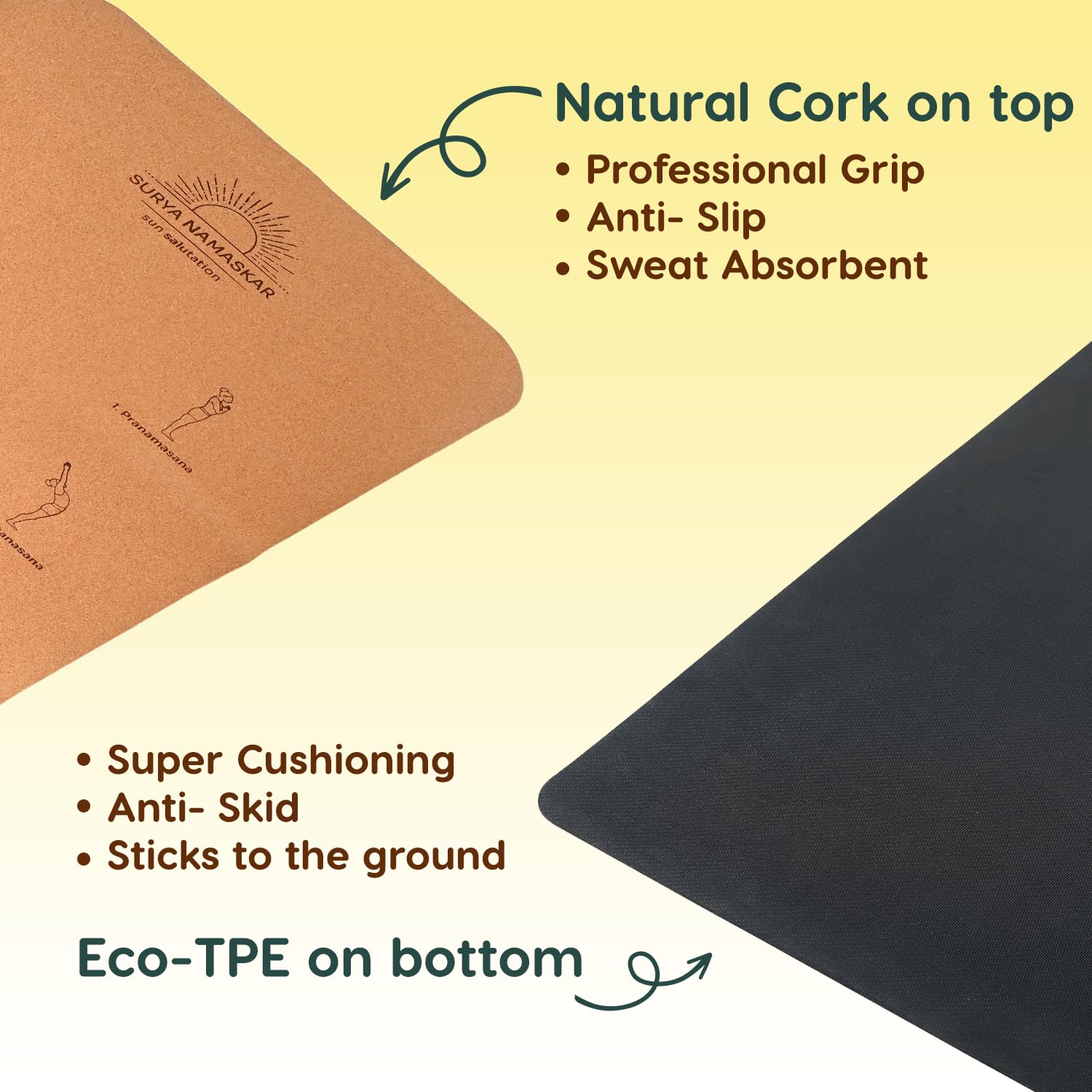 Foldable Cork Yoga Mat (1MM) –