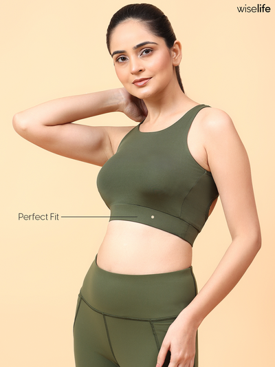 Wise Active Wings Bra (Olive green)