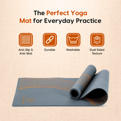 Purpose Printed Yoga Mat - Grey Revolution (6MM)