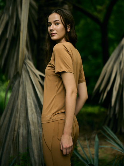 Wise Classic Yoga Top (Brown)