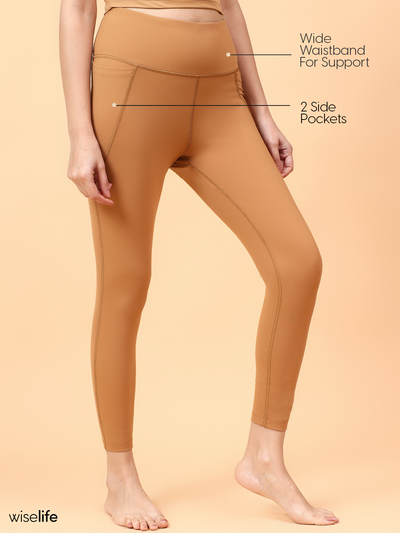 Wise Active Fitted Leggings (Brown)