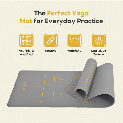True Alignment TPE Yoga Mat - 6mm