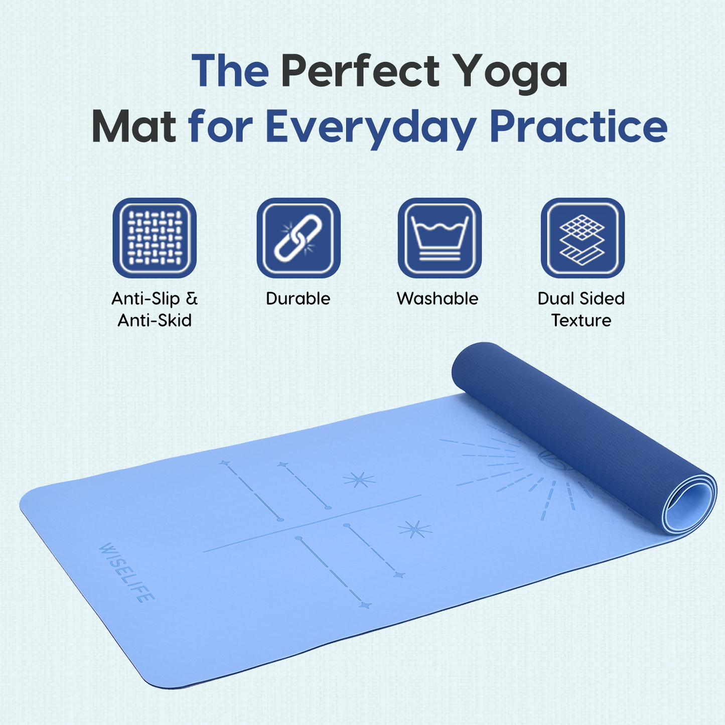 Dual Layer Alignment Yoga Mat