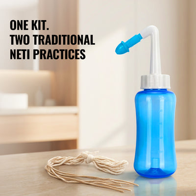 Nasal Cleanser with 300ml Squeeze Bottle, Kit with Interchangeable Nozzles