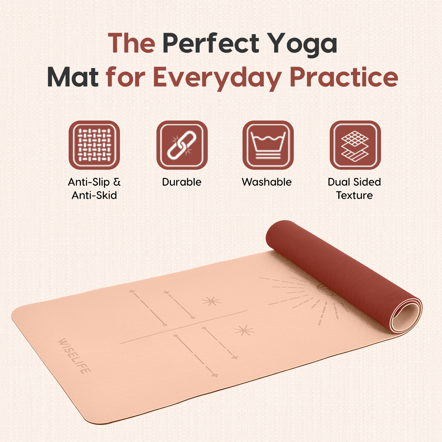 Dual Layer Alignment Yoga Mat