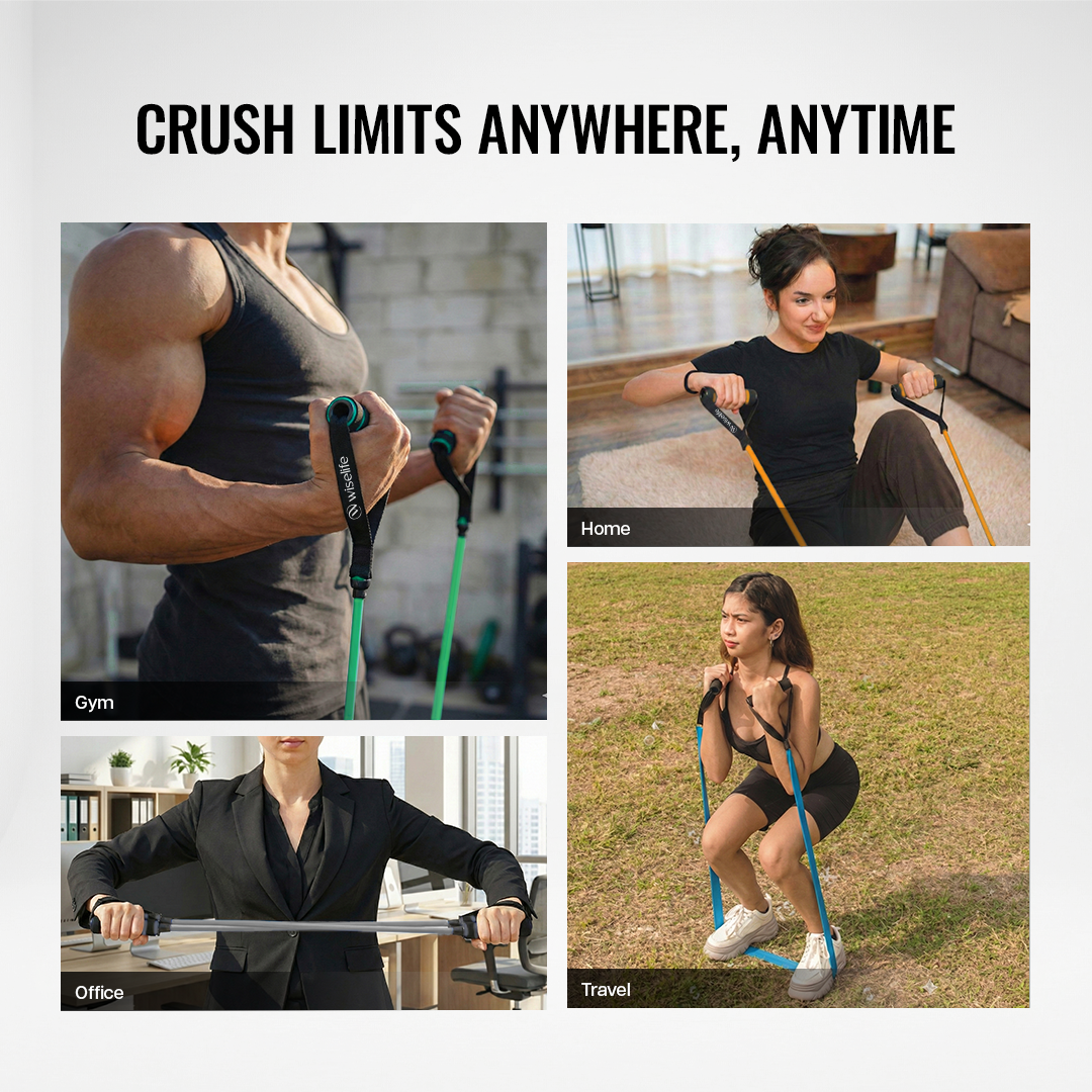 wiselife resistance tube , resistance tube set , resistance tube for full body workout , resistance tube 30-45 kg , 
resistance tube for physiotherapy  , resistance tube - set of 11 , resistance tube for home workout , resistance tube 20kg , resistance tube anti snap , resistance tube with handle