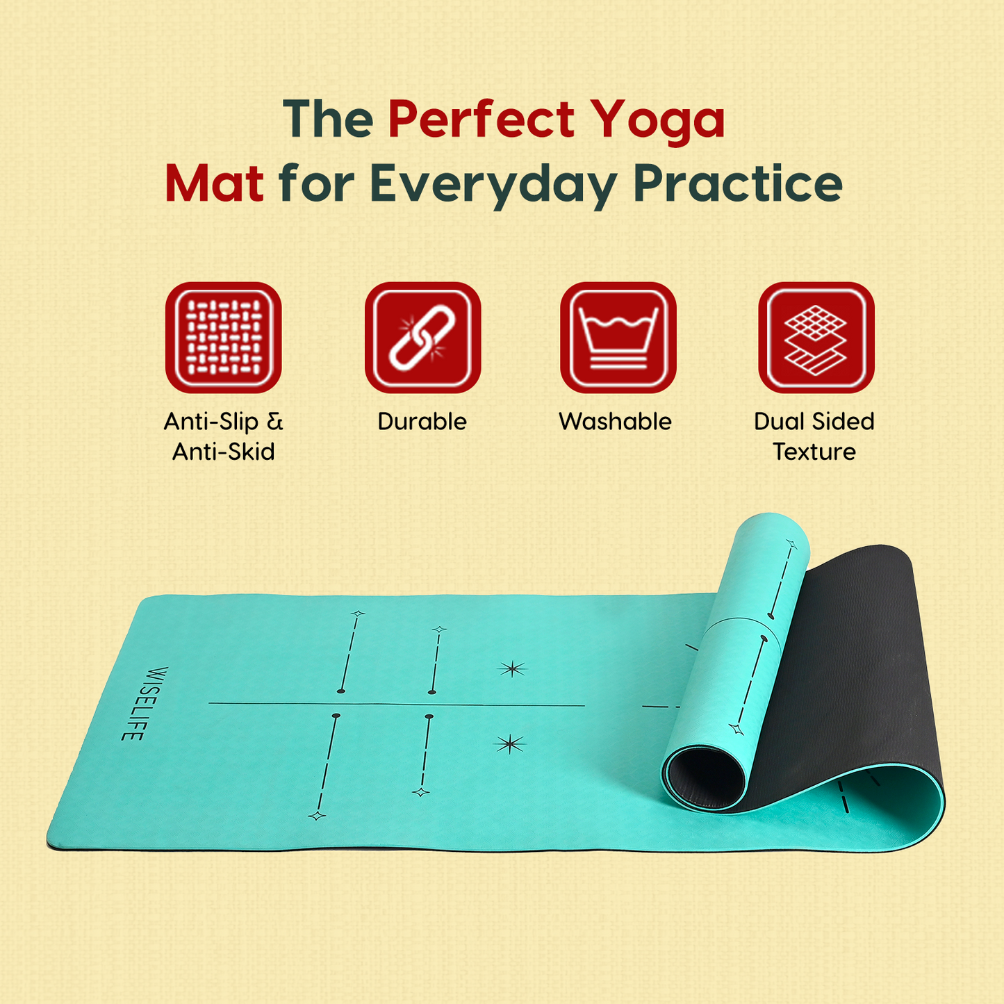Dual Layer Alignment Yoga Mat