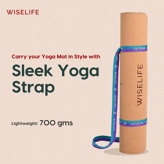 Cork & TPE Alignment Yoga Mat 5mm wiselife.in