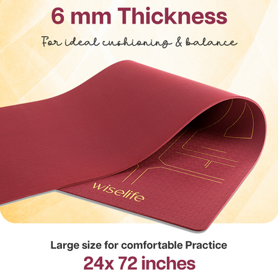 True Alignment TPE Yoga Mat - 6mm