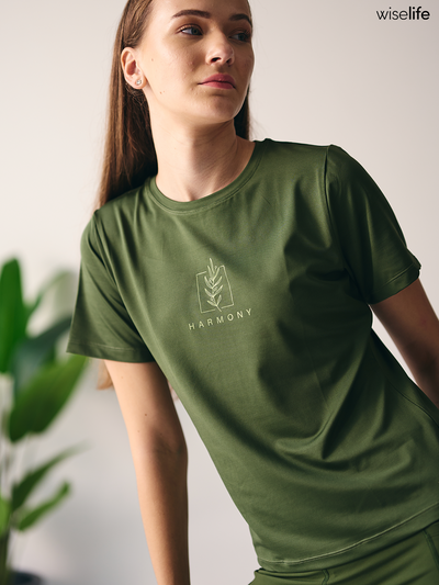 Purpose Printed Active T-shirt (Olive green)