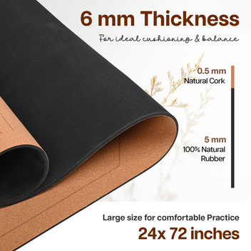 Cork & Natural Rubber Yoga Mat
