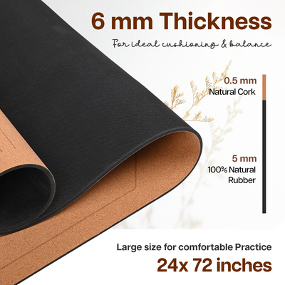 Cork & Natural Rubber Yoga Mat