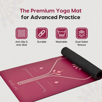 PU Alignment & Natural Rubber Yoga Mat