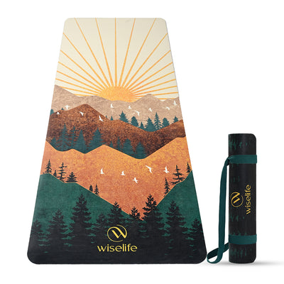 PU Printed & Natural Rubber Yoga Mat - 6mm, Arabian Morning