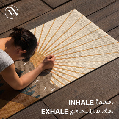 PU Printed & Natural Rubber Yoga Mat - 6mm, Arabian Morning