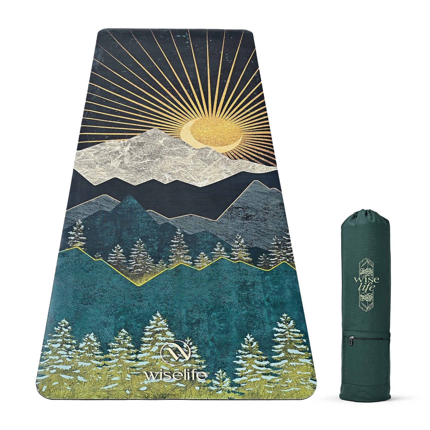 PU & Natural Rubber Yoga Mat - 6mm, Arabian Night