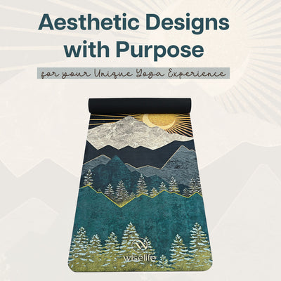 PU & Natural Rubber Yoga Mat - 6mm, Arabian Night