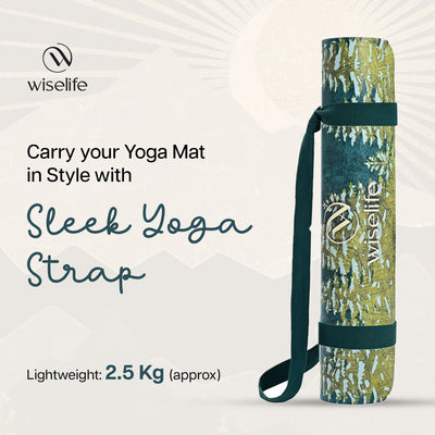 PU & Natural Rubber Yoga Mat - 6mm, Arabian Night
