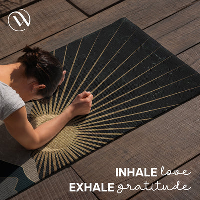 PU & Natural Rubber Yoga Mat - 6mm, Arabian Night