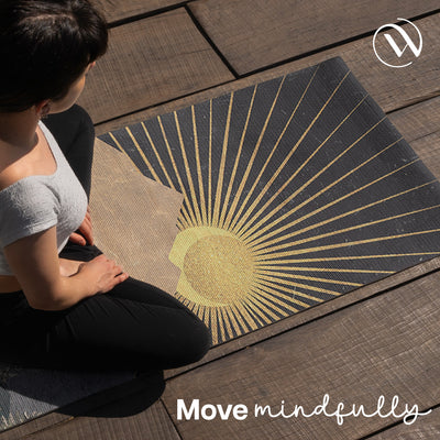 PU & Natural Rubber Yoga Mat - 6mm, Arabian Night