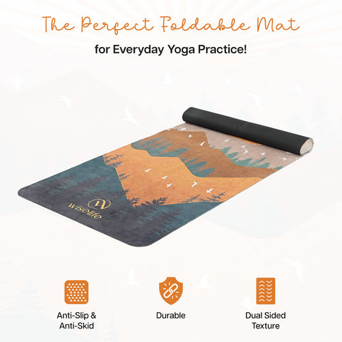 Foldable Microfiber Yoga Mat - 1MM
