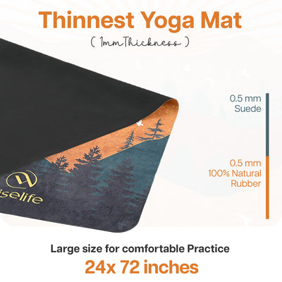 Foldable Microfiber Yoga Mat - 1MM