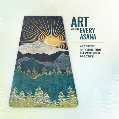 PU & Natural Rubber Yoga Mat - 6mm, Arabian Night