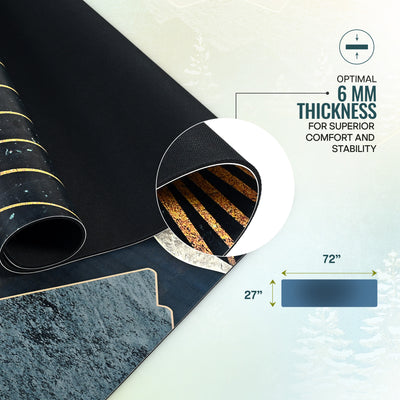 PU & Natural Rubber Yoga Mat - 6mm, Arabian Night