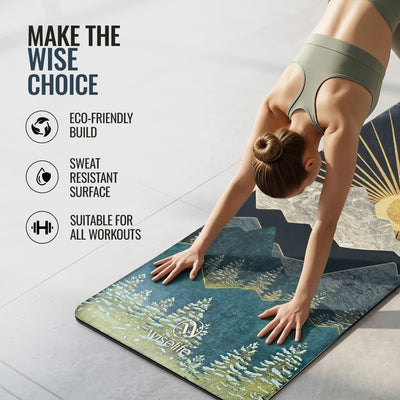 PU & Natural Rubber Yoga Mat - 6mm, Arabian Night