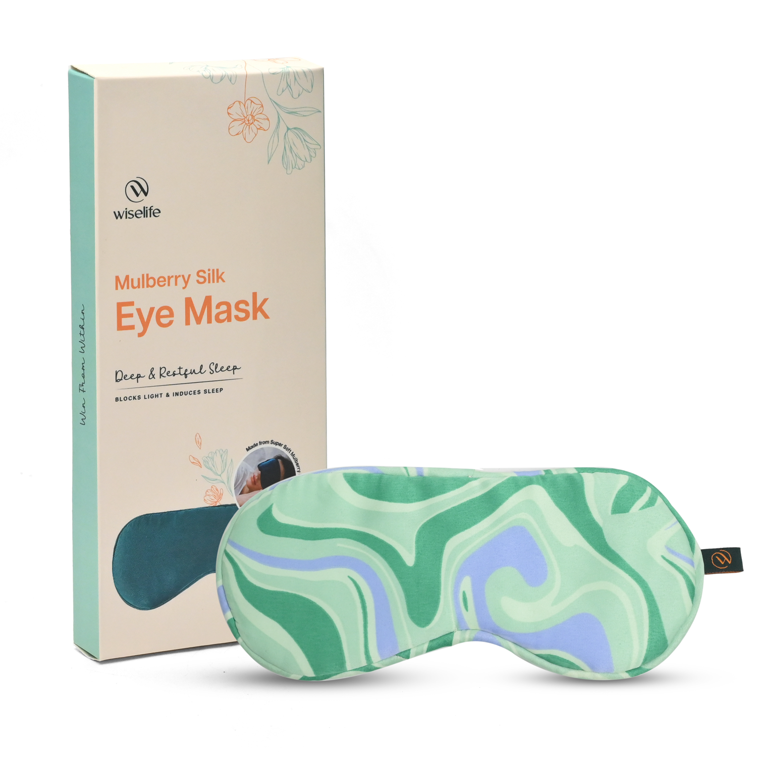 Printed Mulberry Silk Eye Mask