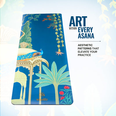 PU Printed & Natural Rubber Yoga Mat - 6mm, Rambagh