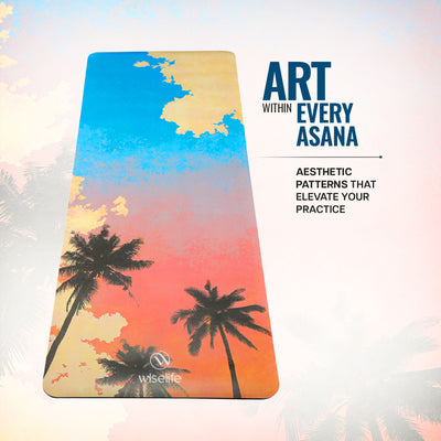 PU Printed & Natural Rubber Yoga Mat- 6mm, Californication