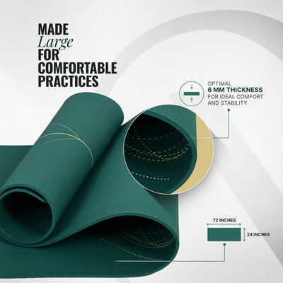 True Alignment TPE Yoga Mat - 6mm