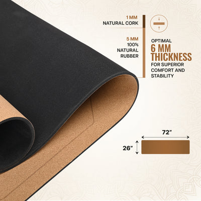 Cork & Natural Rubber Yoga Mat