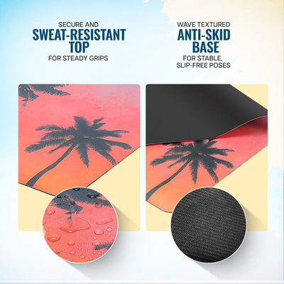 PU Printed & Natural Rubber Yoga Mat- 6mm, Californication