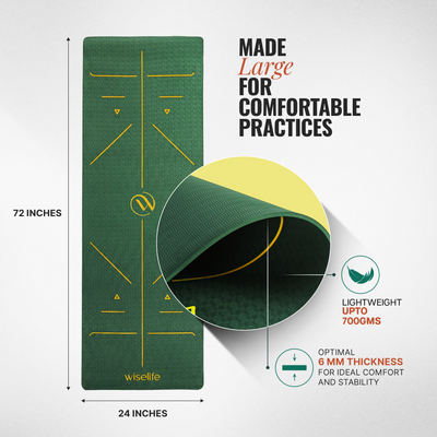 True Alignment TPE Yoga Mat - 6mm