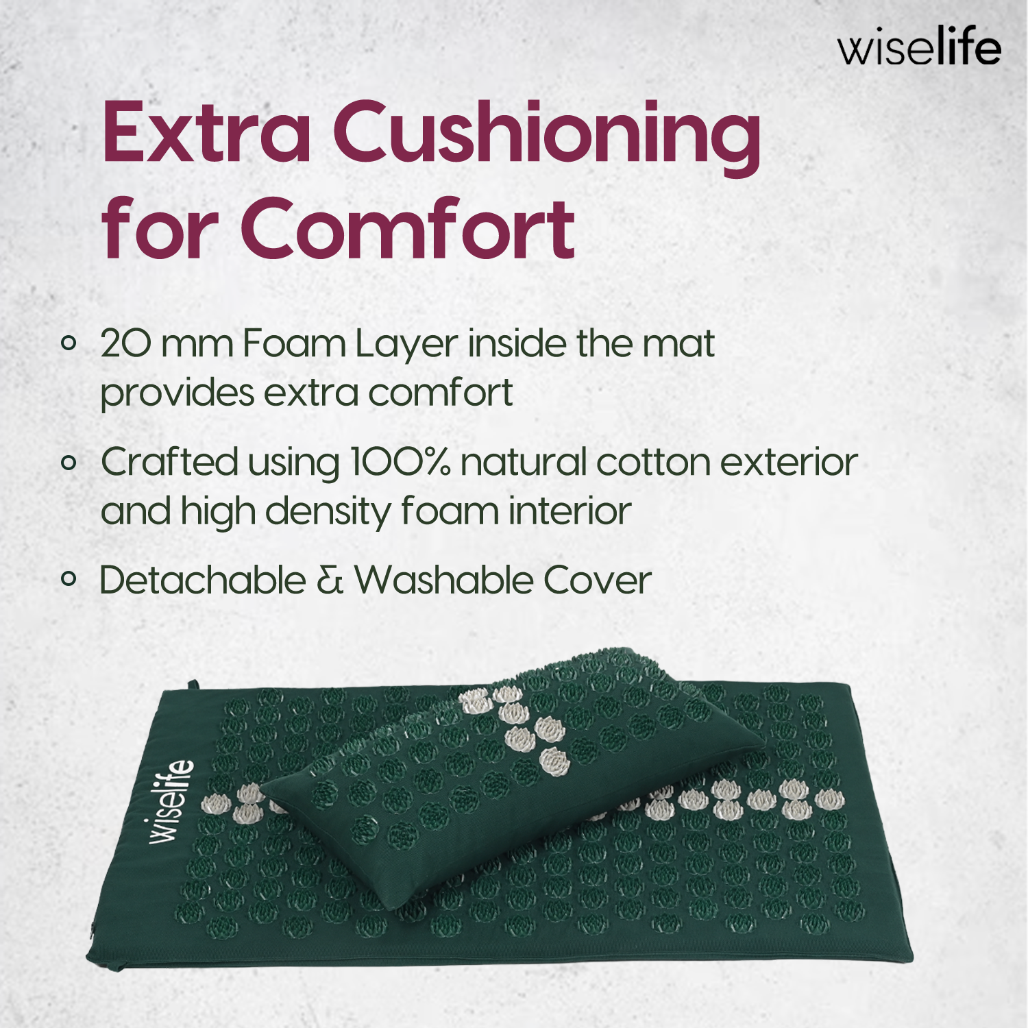 wiselife acupressure mat , acupressure mat for feet , acupressure mat for full body , acupressure mat for back pain , acupressure mat for foot , acupressure mat for pain relief , acupressure mat ,
acupressure massager