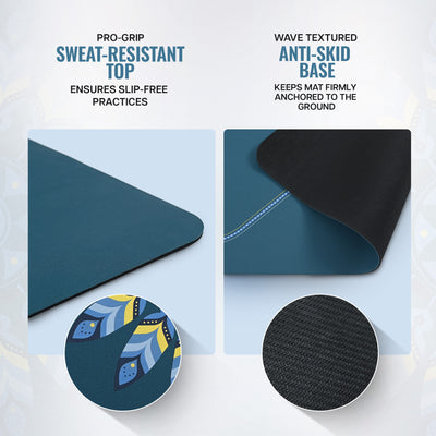 PU Alignment & Natural Rubber Yoga Mat 6mm