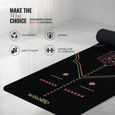 PU Alignment & Natural Rubber Yoga Mat 6mm